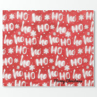 Ho Ho Ho Gift Wrap  Personalized Christmas Wrapping Paper