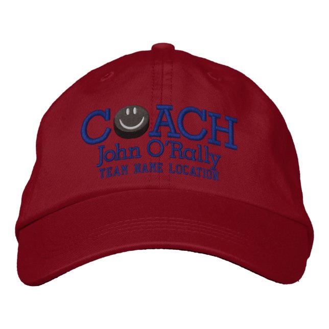 Personalize Hockey Coach Cap Your Name! (Front)