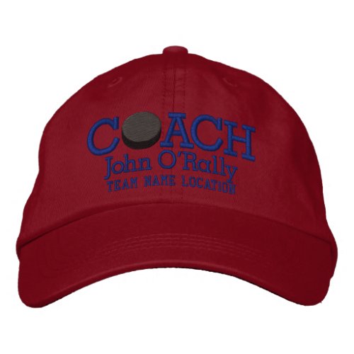 Personalize Hockey Coach Cap Your Name Your Game
