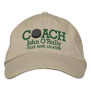 Personalize Hockey Coach Cap Your Name Your Game!