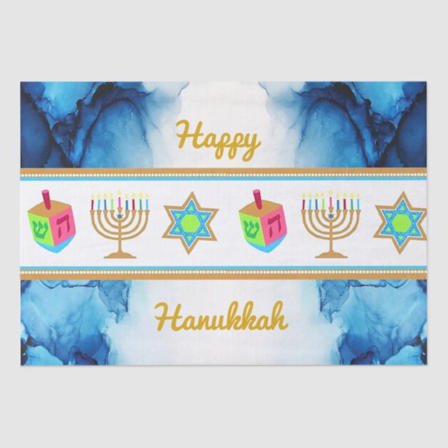 Personalize Holiday Gifts HANUKKAH Tissue Paper (Front)