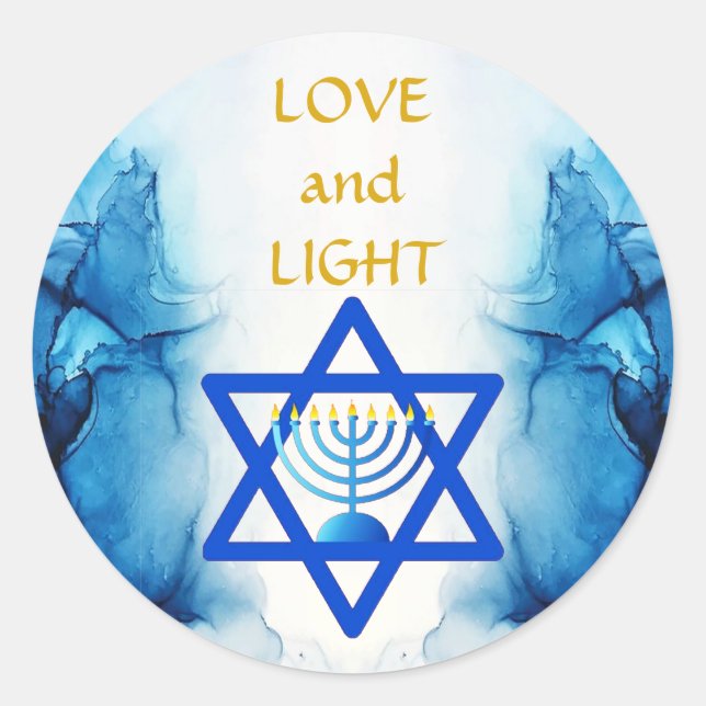 Personalize Holiday LOVE AND LIGHT Gift Stickers (Front)