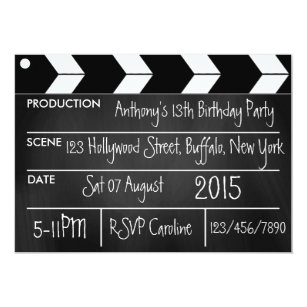 Hollywood Theme Invitations Zazzle
