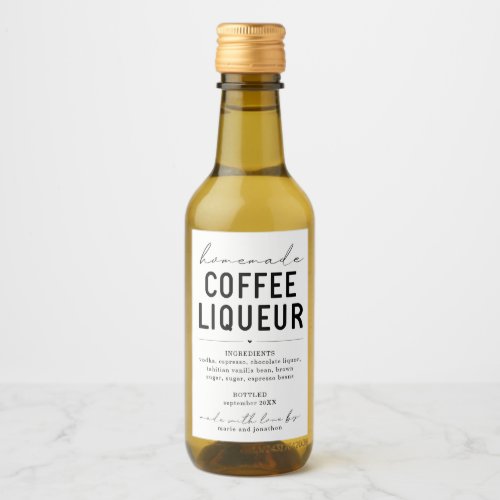 Personalize Homemade Coffee Liqueur Label