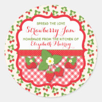 Personalize Homemade Strawberry Jam Label
