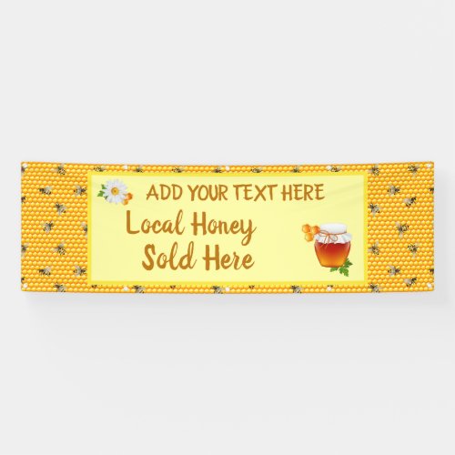 Personalize Honey Business Local Honey Sold Here Banner