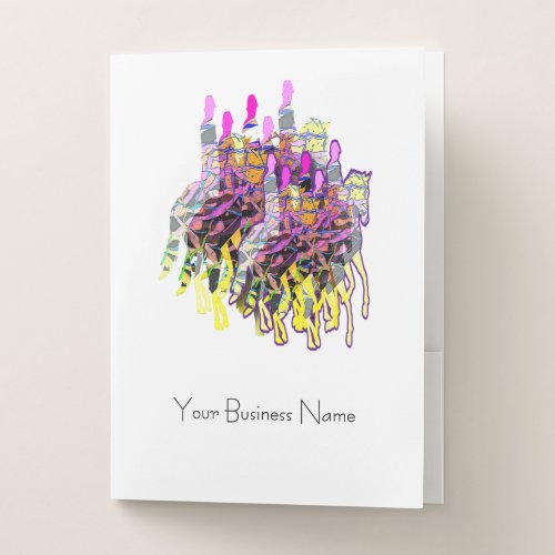 Personalize Horse and Rider Pocket Folder