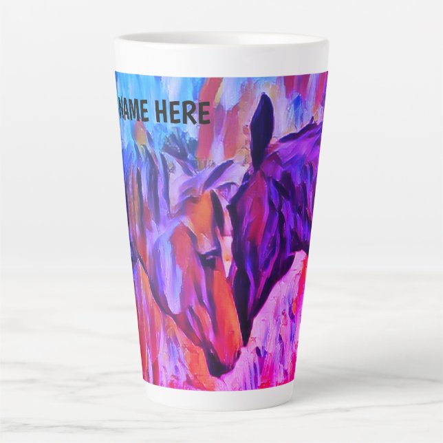 Personalize Horse lovers Latte Mug (Front)
