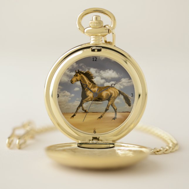 PERSONALIZE HORSE POCKET WATCH (Inside)
