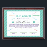 Personalize Hug Award Good Behavior Manners Award<br><div class="desc">This very special “Hug” Award will help promote kindness and love along with compassion to young children. Children love receiving a reward for doing very simple, but so very important things.This simple piece of paper can build your child’s confidence and compassion to help them along their journey in life. I...</div>