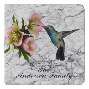 PERSONALIZE HUMMINGBIRD CERAMIC TILE TRIVET