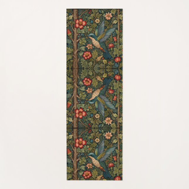 Personalize hummingbird romantic boho chic yoga mat (Front)