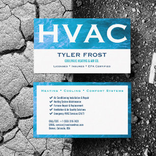 Personalize HVAC  Heating Air Conditioning Cooling Business Card