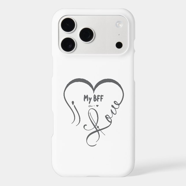 Personalize I Love My BFF • You = ♥ Case-Mate iPhone Case (Back)