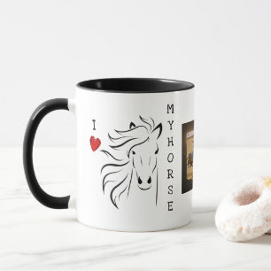 Personalize I Love My Horse Photo Mug