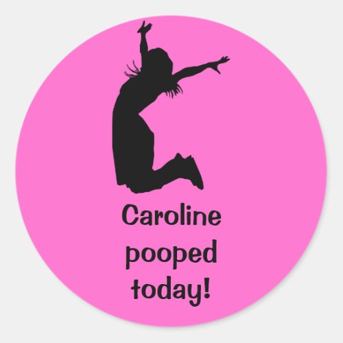 Personalize I Pooped Today with a Name Unique Gift Classic Round Sticker