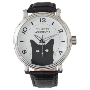 Personalize I See Cat Click Pick Your Color Dial Watch