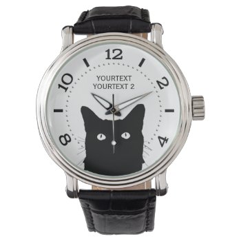 Personalize I See Cat Click Pick Your Color Dial Watch by MustacheShoppe at Zazzle