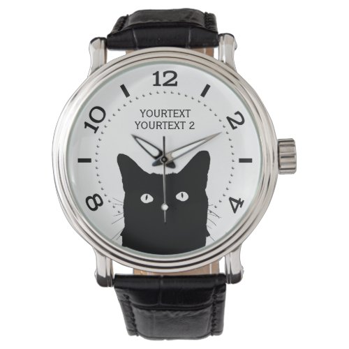 Personalize I See Cat Click Pick Your Color Dial Watch