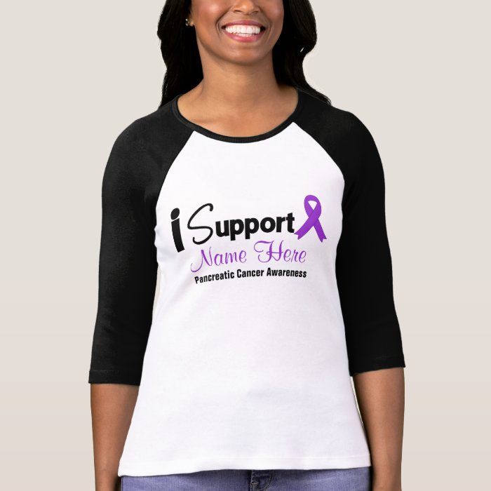 Personalize I Support Pancreatic Cancer Awareness Shirts