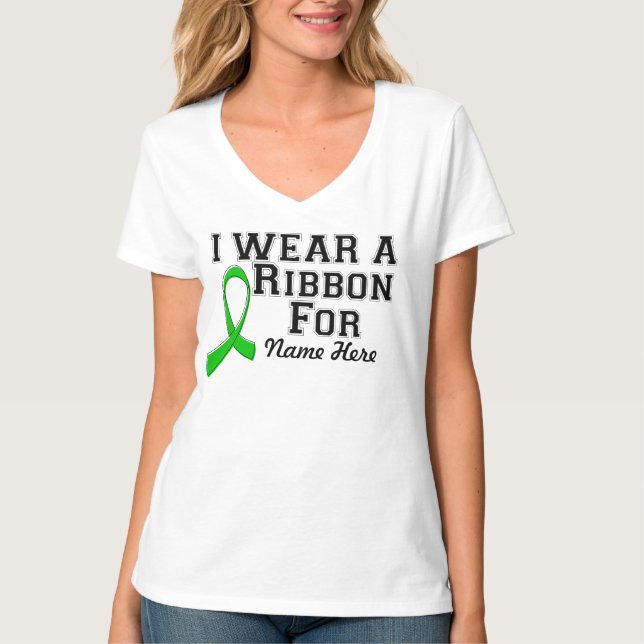Personalize I Wear a Green Ribbon T-Shirt (Front)