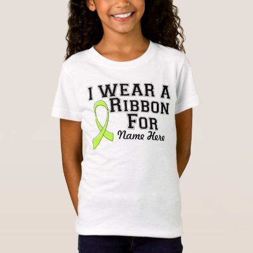 Personalize I Wear a Lime Green Ribbon T_Shirt