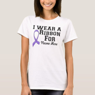 Personalize I Wear a Violet Ribbon T-Shirt