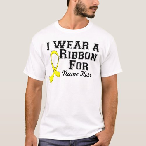 Personalize I Wear a Yellow Ribbon T_Shirt