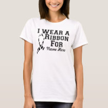 Personalize I Wear a Zebra Ribbon T-Shirt