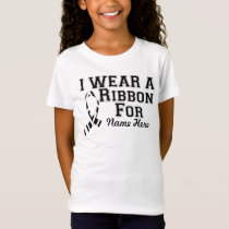 Personalize I Wear a Zebra Ribbon T-Shirt