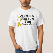 Personalize I Wear an Amber  Ribbon T-Shirt