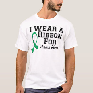 Personalize I Wear an Emerald Green Ribbon T-Shirt
