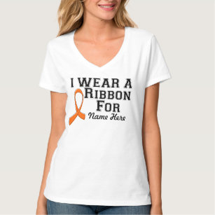 Personalize I Wear an Orange Ribbon T-Shirt