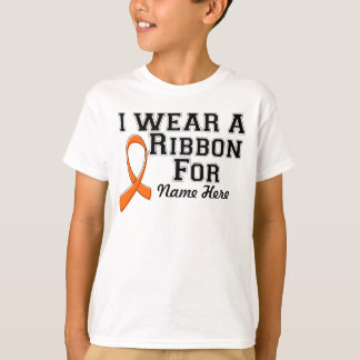 Personalize I Wear an Orange Ribbon T-Shirt