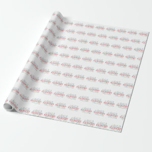 Personalize, Ice Hockey Coach Thank You in Words Wrapping Paper