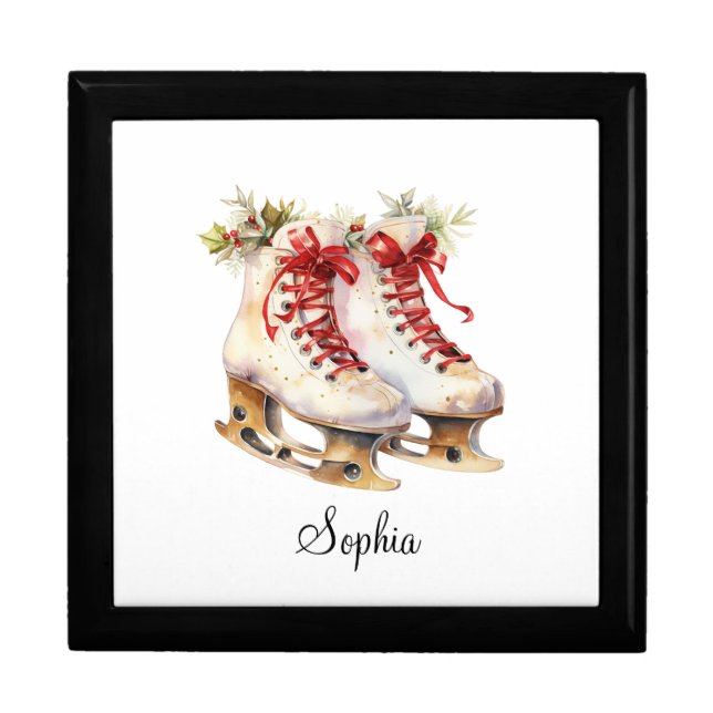 Personalize Ice Skating Keepsake Gift Box (Front)