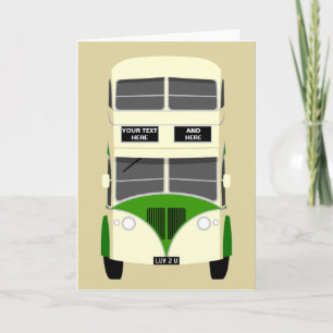 Personalize Iconic Blackpool Double Decker Bus Card