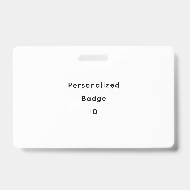 Personalize ID Badge (Front)