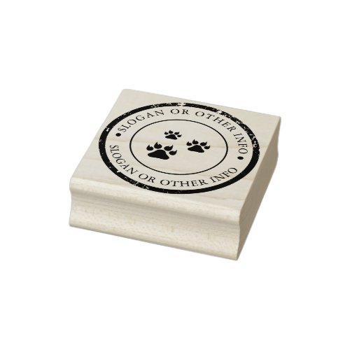 Personalize imprints of an animals paw rubber stam rubber stamp