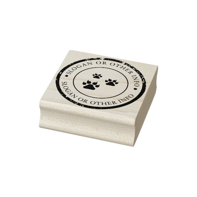 Personalize imprints of an animals paw rubber stam rubber stamp (Stamp)