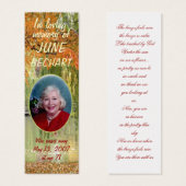 Personalize In Loving Memory Photo Bookmark (Front & Back)