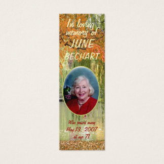 Personalize In Loving Memory Photo Bookmark
