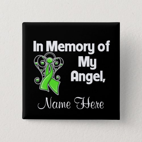 Personalize In Memory Angel Non_Hodgkins Lymphoma Pinback Button