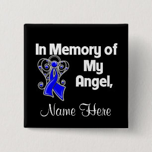 Personalize In Memory of My Angel Colon Cancer Button