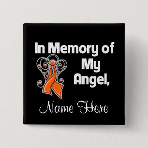 Personalize In Memory of My Angel Leukemia Button