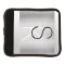 Personalize Initials, Black White, Brushed Silver