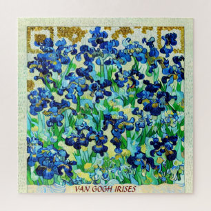 PERSONALIZE, IRISES VAN GOGH PAINTING QR CODE AI JIGSAW PUZZLE