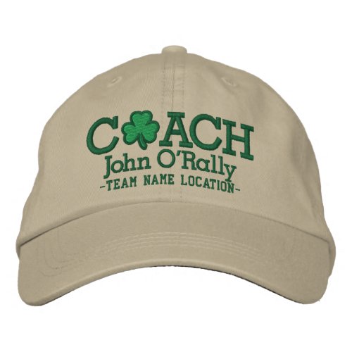 Personalize Irish Coach Hat Name Team