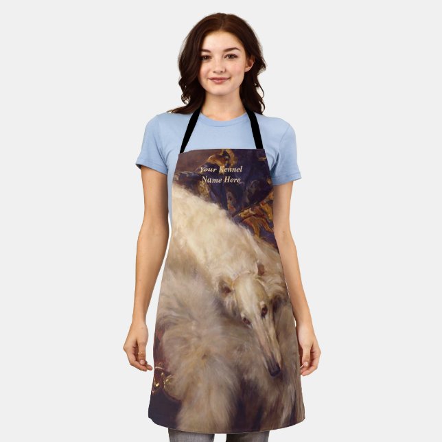 Personalize It Asian Borzoi Grooming Apron (Worn)
