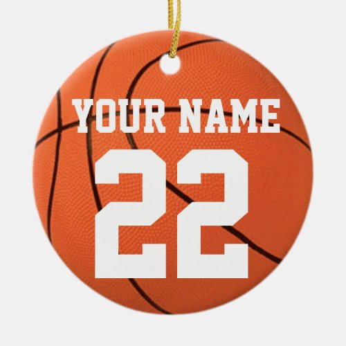 Personalize It Basketball Ceramic Ornament